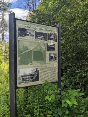 Caption marker at the Williamsville Covered Bridge