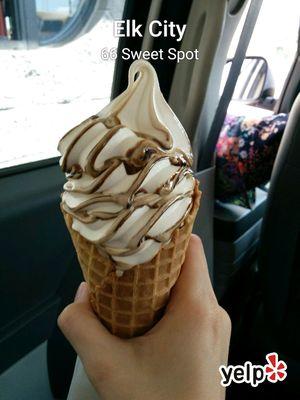 Chocolate swirl cone