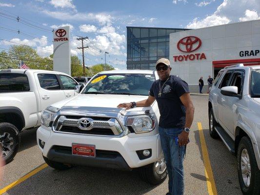 My hubbys new truck that's to the great folks at Grappone Toyota. Mo Elmasary top notch salesmen!!!!  Highly recommend.