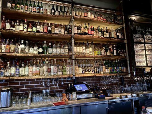 An endless amount of liquor options