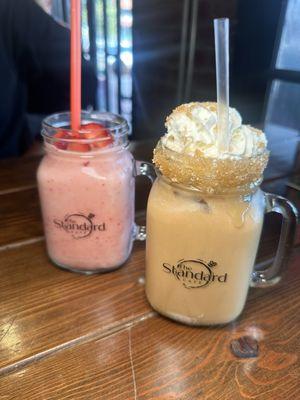 Island boy smoothie and creme brulatte