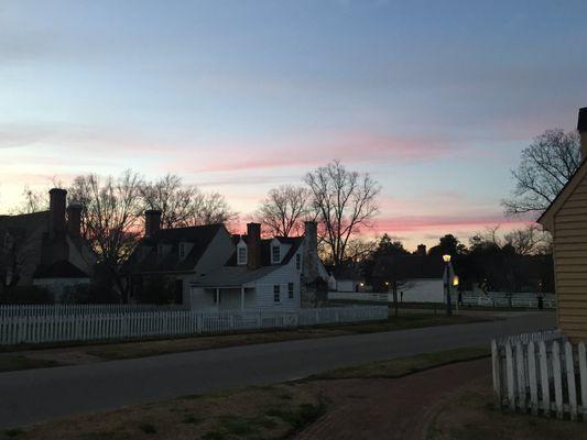 Sunset in Colonial Williamsburg