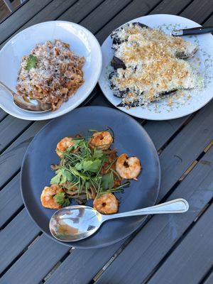 Shrimp arrabiata, Caesar wedge and Sunday Sauce. Dishes rotate seasonally and everything was fresh!