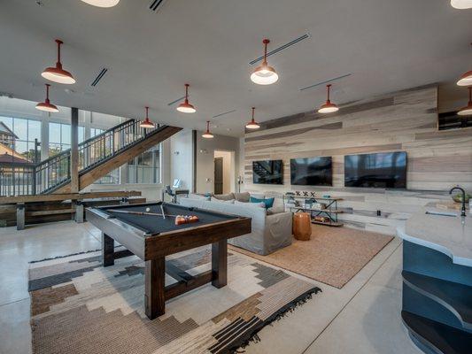 Pool Table in Resident Lounge