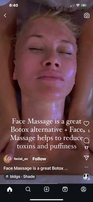 Facial lifting massage