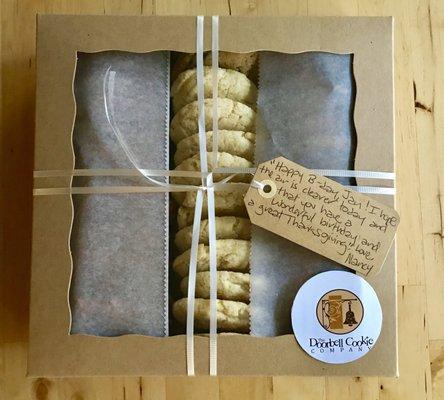 Show your love or appreciation with a box of fresh baked homemade cookies!