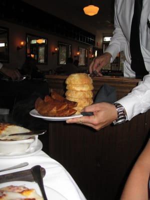 Potato Wedges and Onion Rings