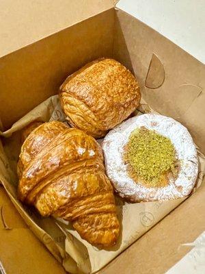 Croissant，Chocolate Croissant，Hazelnut Pistachio Danish