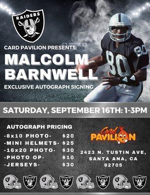 Mr. Malcolm Barnwell Autograph Appearance