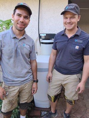 Jordan (Right) and his install team member (forgot his name)