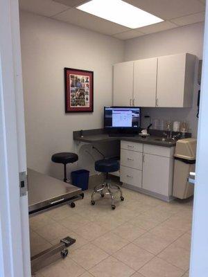 One of the exam rooms in our new hospital.