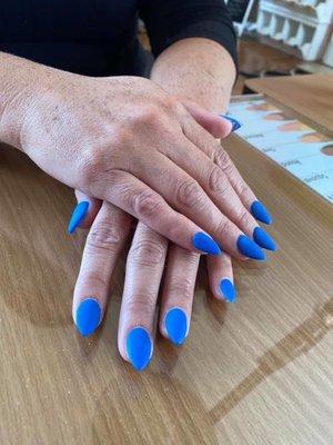 Matte Electric Blue Acrylics