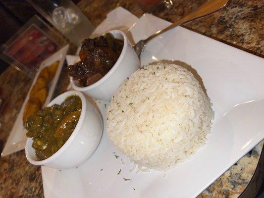 Oxtail and Curry Goat Combo