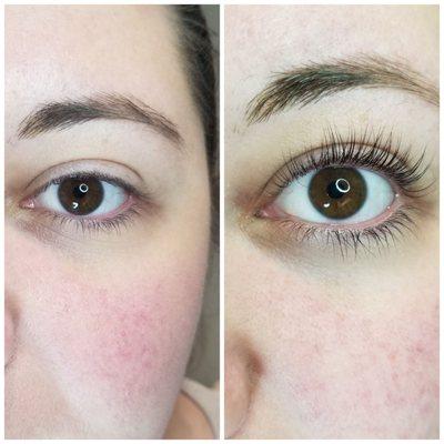 Lash lift and tint