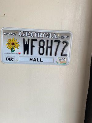 Hall county plates