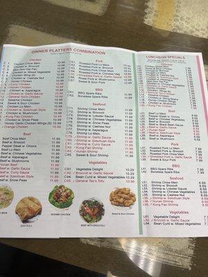 Menu updated