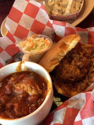 Pulled Pork Sandwich with Brunswick Stew