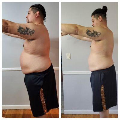 8-Week Challenge Transformation- Side (30lbs lost!)