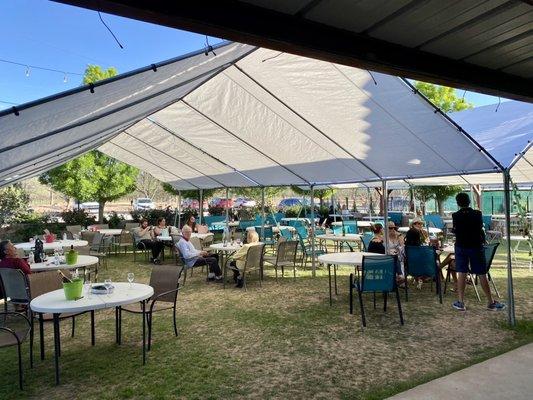 Tons of picnic tables!