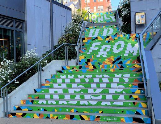 Artwork on stair case