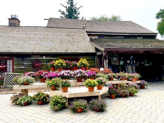 Farm store with flowers