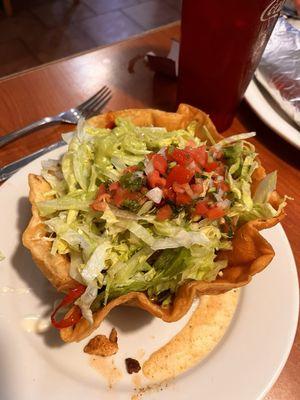 Tonight was Texas Taco salad.  Yummy as always.