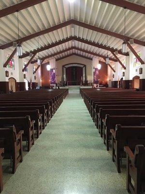 The interior of the church