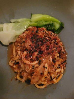 Noodles w/duck confit & bokchoy.