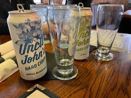 Two cider options from Uncle John's