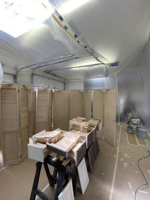 Interior Doors/Sash Doors Large Spray Booth Before Painting