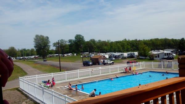 The pool from the bar/restaurant deck.