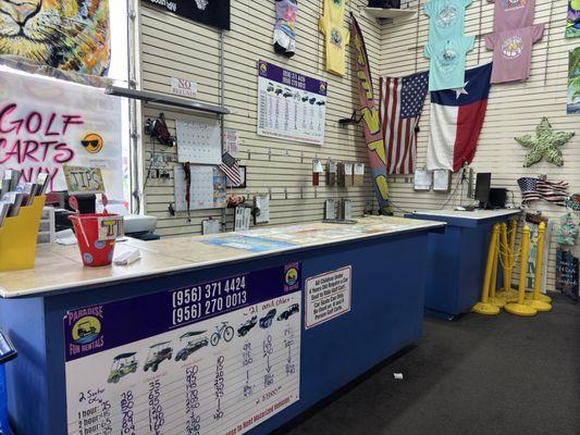 Inside store you will find Paradise Fun Rentals