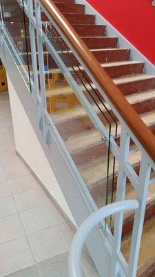 Glass railings at Comcast in Hudson NH