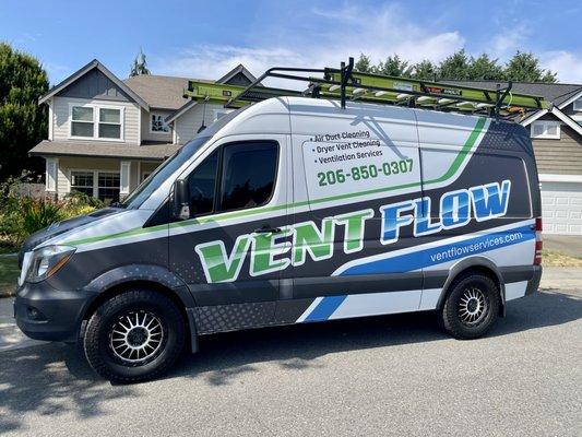 Ventflow air duct cleaning van.