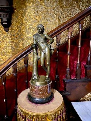 Sculpture in the Entryway at the Gibson House Museum