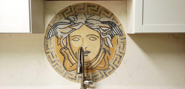 Giammi Versace by Mosaic from Italy professionally install by A 1 PLUS STONE DESIGN Raphael Gonzalez