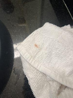 Make up or blood on " new towels"