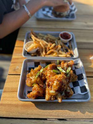 Cauliflower General Tso Steak Frites