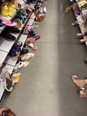 Shoes everywhere,and that's just one aisle