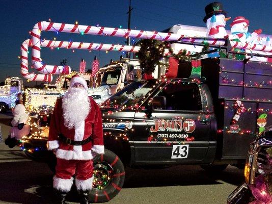 John the Plumber a.k.a. "Santa" - Christmas Parade 2017.