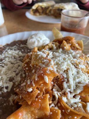 Chilaquiles and Eggs Breakfast