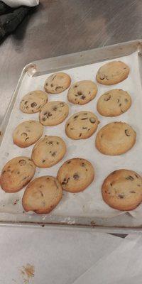 Chocolate chip cookies. Baking class