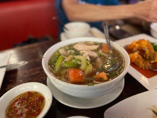 Canh Chua Ca Bong Lau | Vietnamese Sweet & Sour Tamarind Soup with Fish (Shark Catfish)