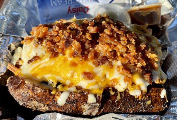 Stuffed Brisket Baked Potato