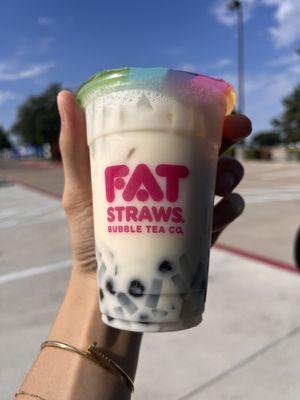 Horchata Milk Tea w/ Boba & Lychee