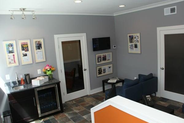 Fitness center reception area.