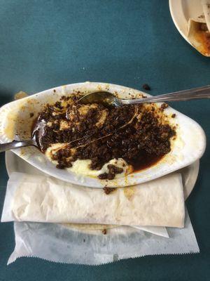 Queso flameado con chorizo.  Fantastic! Huge Homemade tortillas, we could have made a meal of this alone.