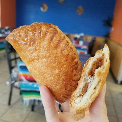 The dessert empanadas  (goes really well when you dip them in coffee )