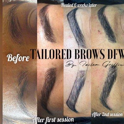 Microblading healing stages beginning to end