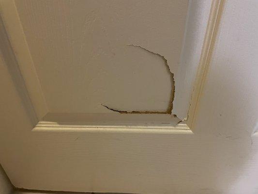 Broken bathroom door